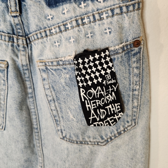 KSUBI Denim Rap Skirt Midi Dirty Harry - Picture 5 of 7